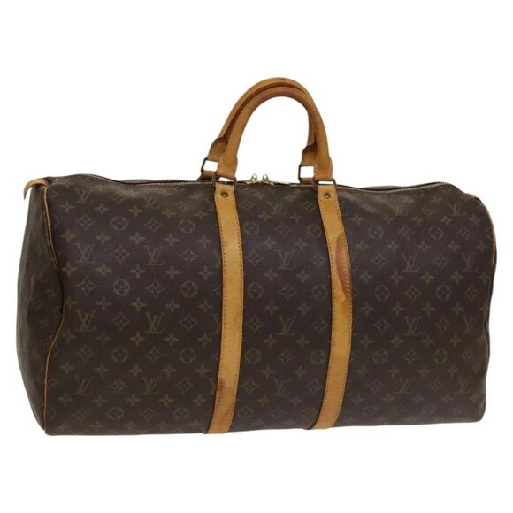 LOUIS VUITTON Monogram Keepall 55 Boston Bag M41424 LV Auth 136228 - Picture 1 of 16